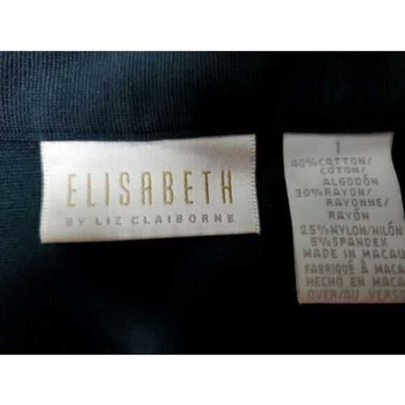 Elisabeth by Liz Claiborne Black Jacket Size 1 1X Full Zip Front Pocke… - Picture 8 of 9